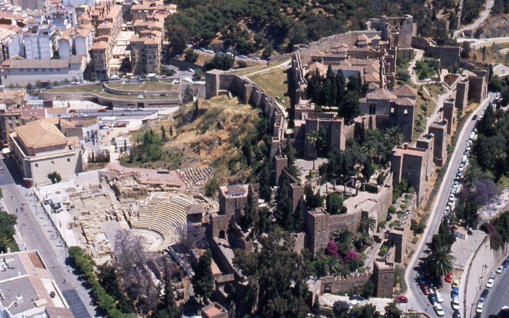 Vista oeste del conjunto Alcazaba-Teatro Romano